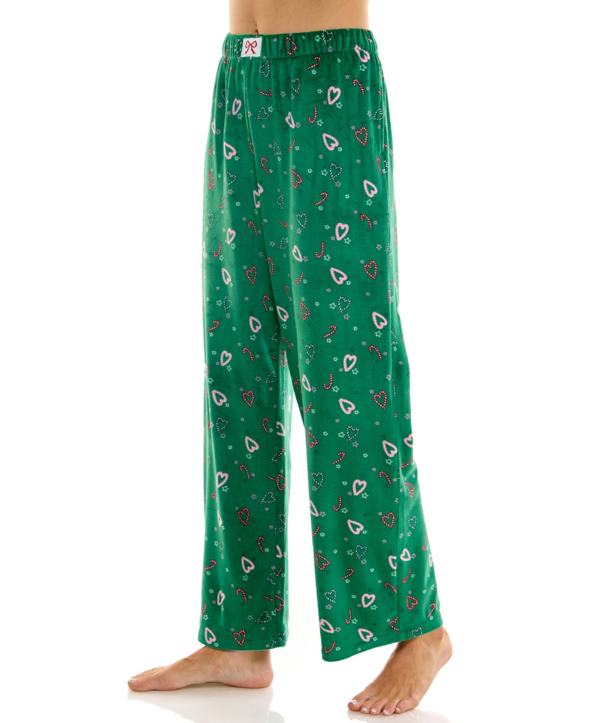 Roudelain Women's Printed Open Leg Velour Pants In Green