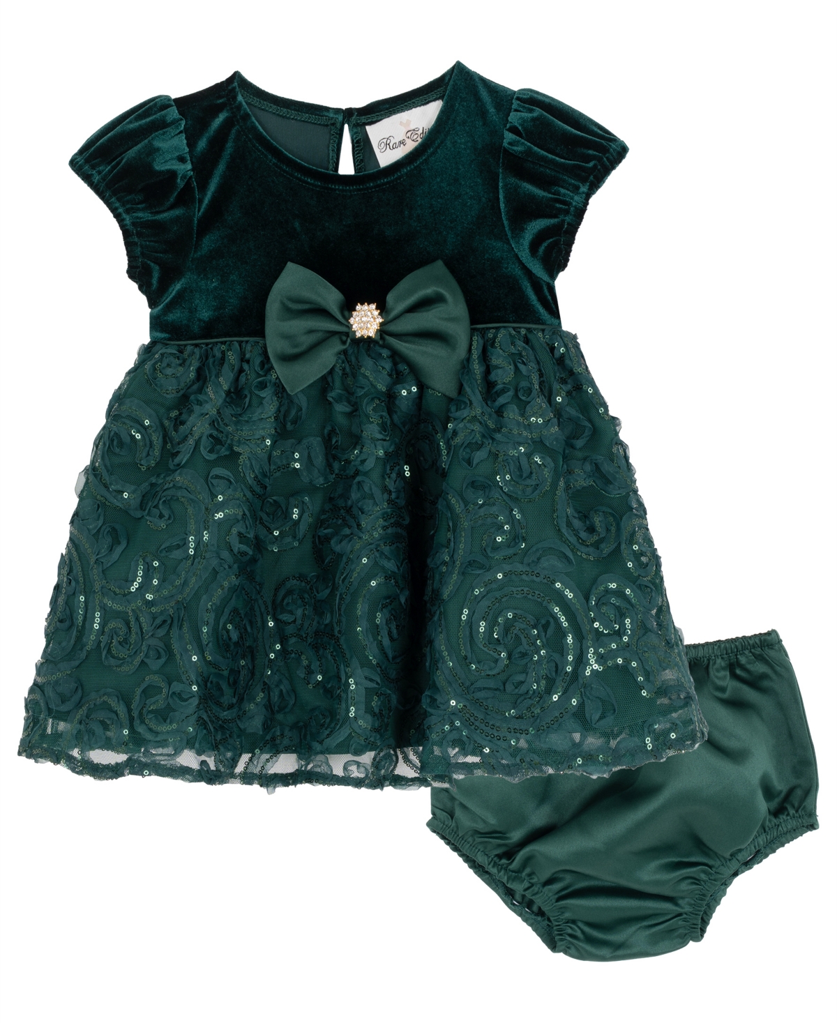 Rare Editions Baby Girls Soutache Social Dress