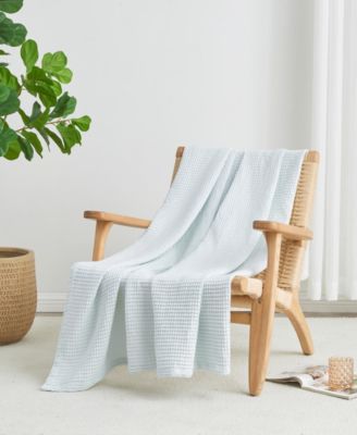 Waffle Weave Textured Cotton Blanket