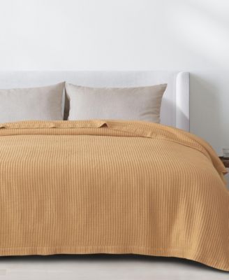Waffle Weave Textured Cotton Blanket