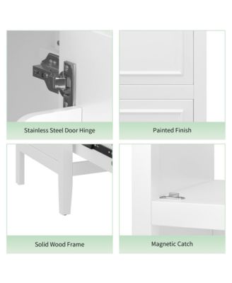 20" Bathroom Vanity with Sink, Bathroom Cabinet with A Door, Door Shelf Storage and Adiustable Foot Pads, A Drawer, White