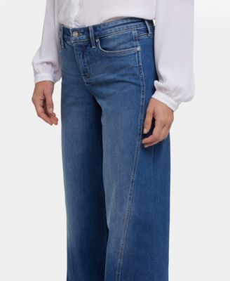 Petite Teresa Wide Leg Contoured Seam Jeans
