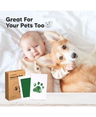 4pk Inkless Ink Pad for Baby Hand and Footprint Kit, Clean Touch Dog Paw, Dog Nose Print Kit, Baby & Pet Safe