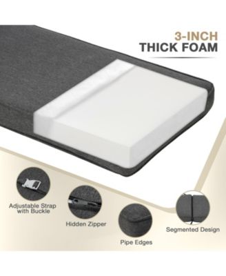 Outdoor Lounger Cushion 41.7''Lx22''Wx3''H Chair Seat Cushion - Set of 2