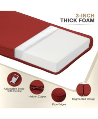 Outdoor Lounger Cushion 41.7''Lx22''Wx3''H Chair Seat Cushion - Set of 2