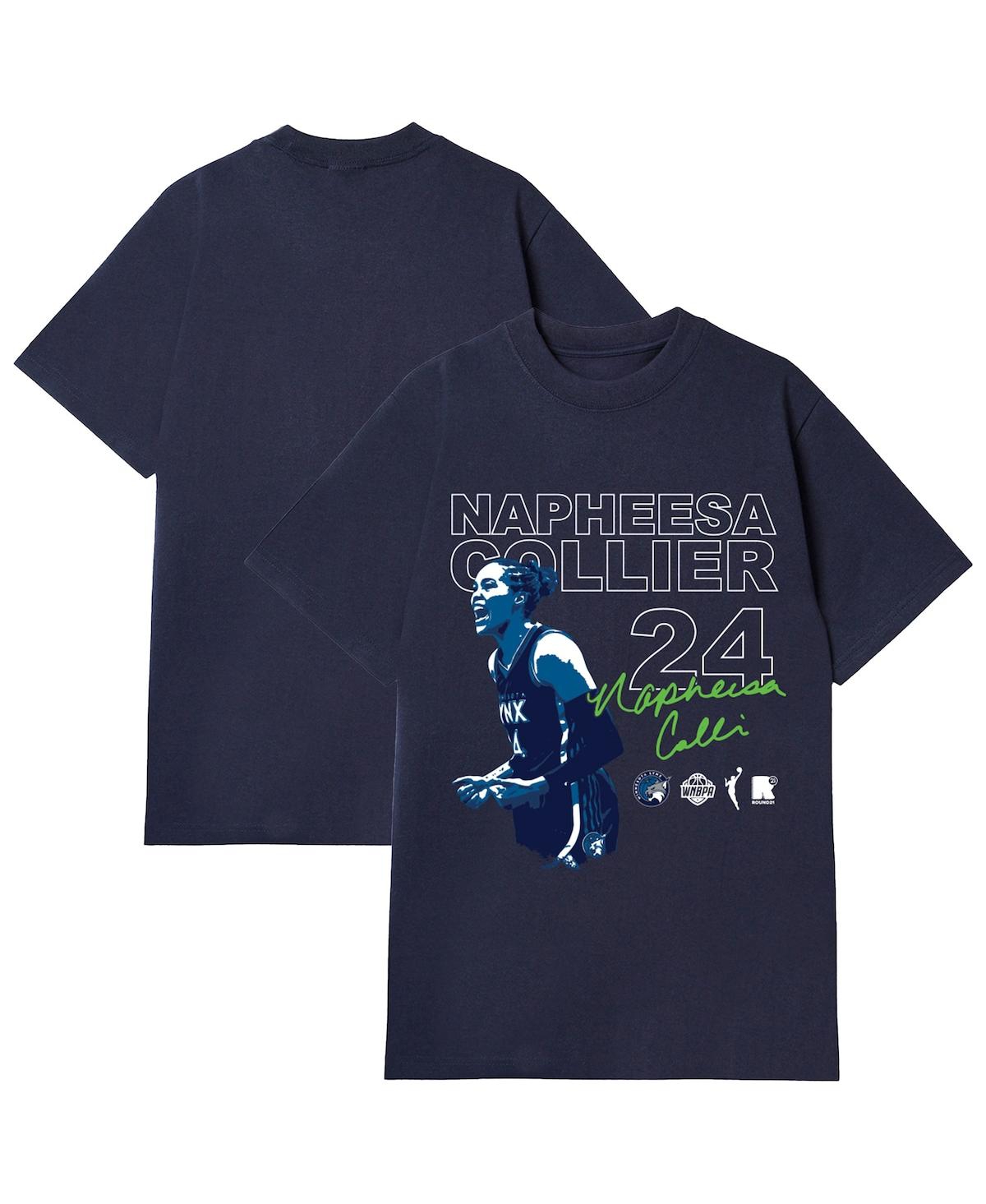 Round21 Men's And Women's Napheesa Collier Navy Minnesota Lynx Player Graphic T-shirt In Blue