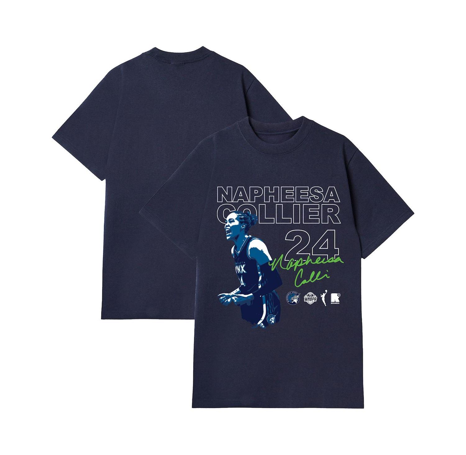Men's and Women's Napheesa Collier Navy Minnesota Lynx Player Graphic T-Shirt