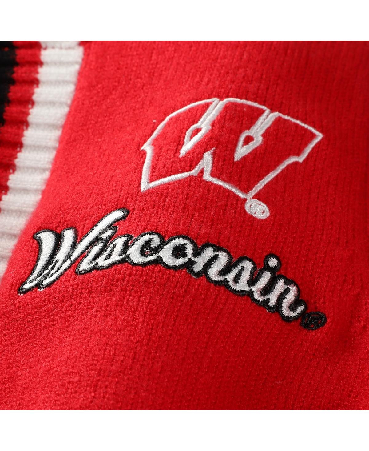 Gameday Couture Women's Red Wisconsin Badgers Tri-blend Rounded Stripe Sweater In Red