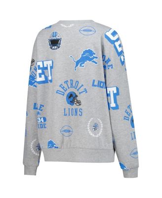 Women's Heather Gray Detroit Lions Always On Repeat Fleece Sweatshirt