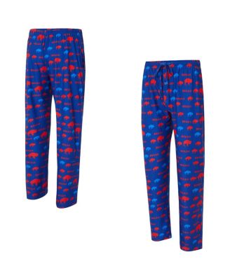 Concepts Sport - Men's Royal Buffalo Bills Retro Mosaic Allover Print Knit Pants