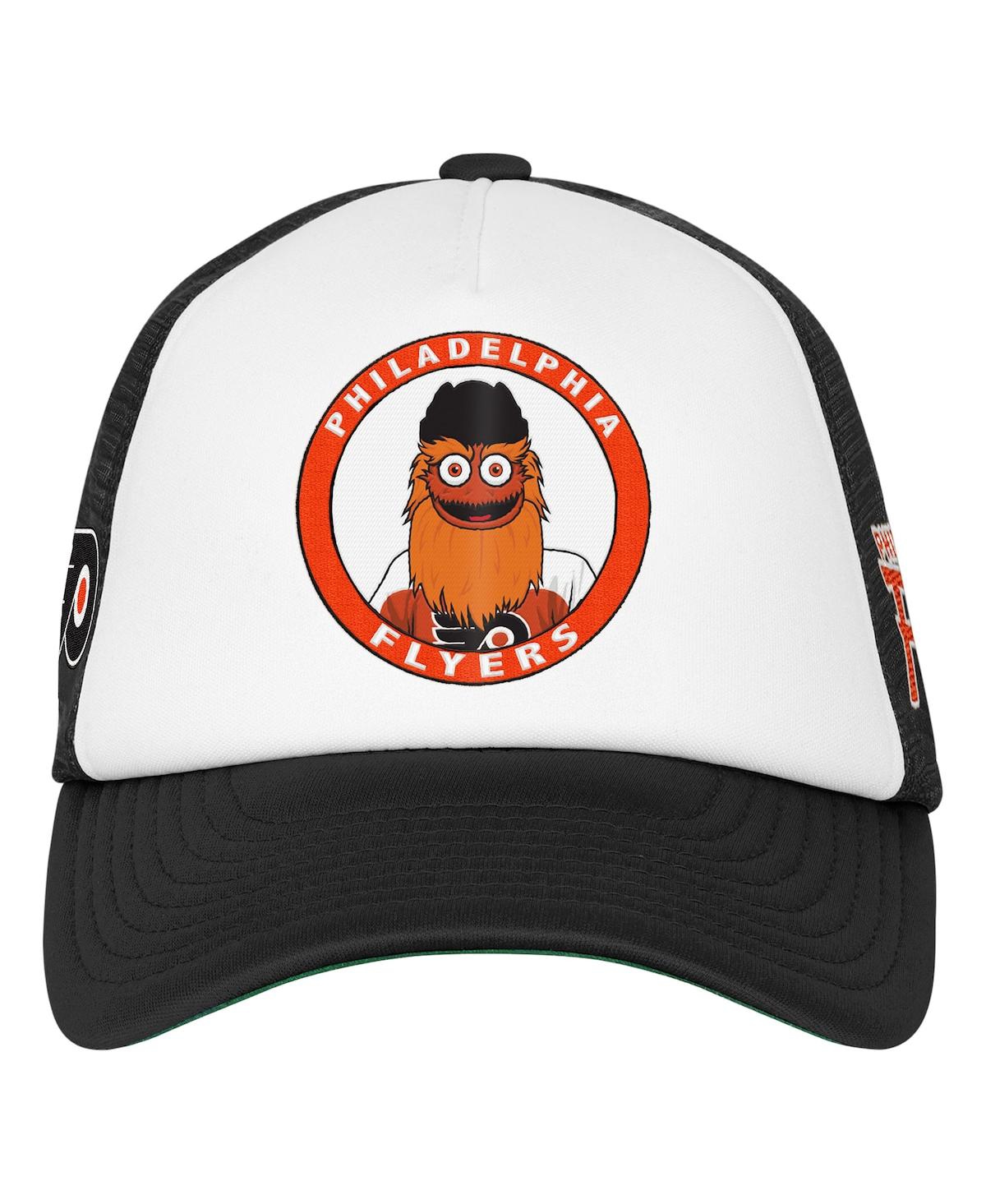 Mitchell & Ness Big Boys and Girls White Philadelphia Flyers Mascot Adjustable Trucker Hat