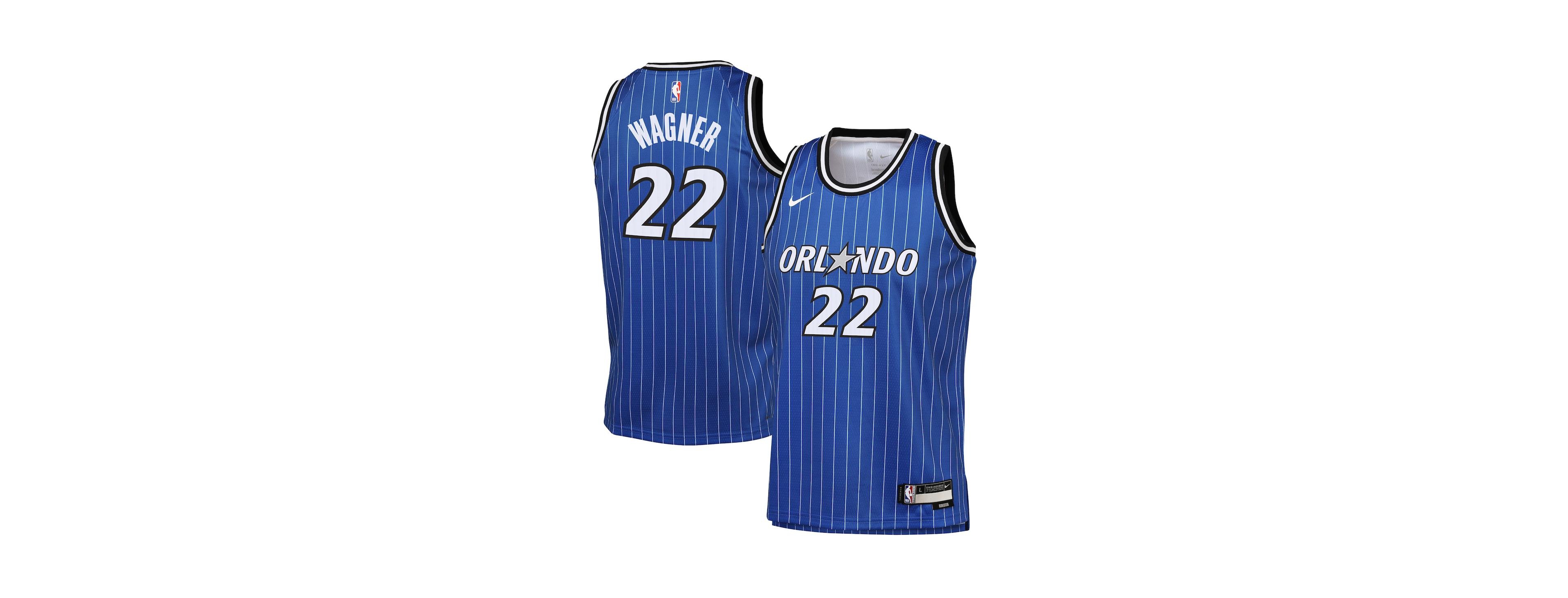 Nike Big Boys and Girls Franz Wagner Blue Orlando Magic Icon Edition Swingman Jersey