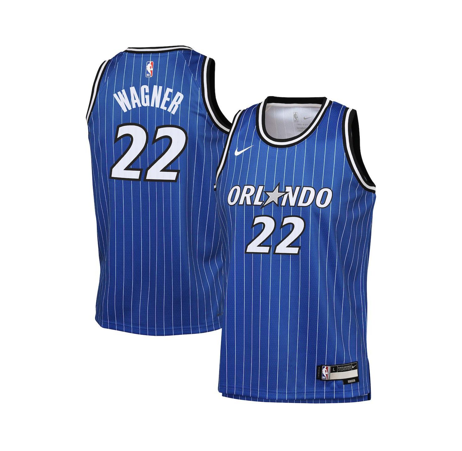 Big Boys and Girls Franz Wagner Blue Orlando Magic Icon Edition Swingman Jersey