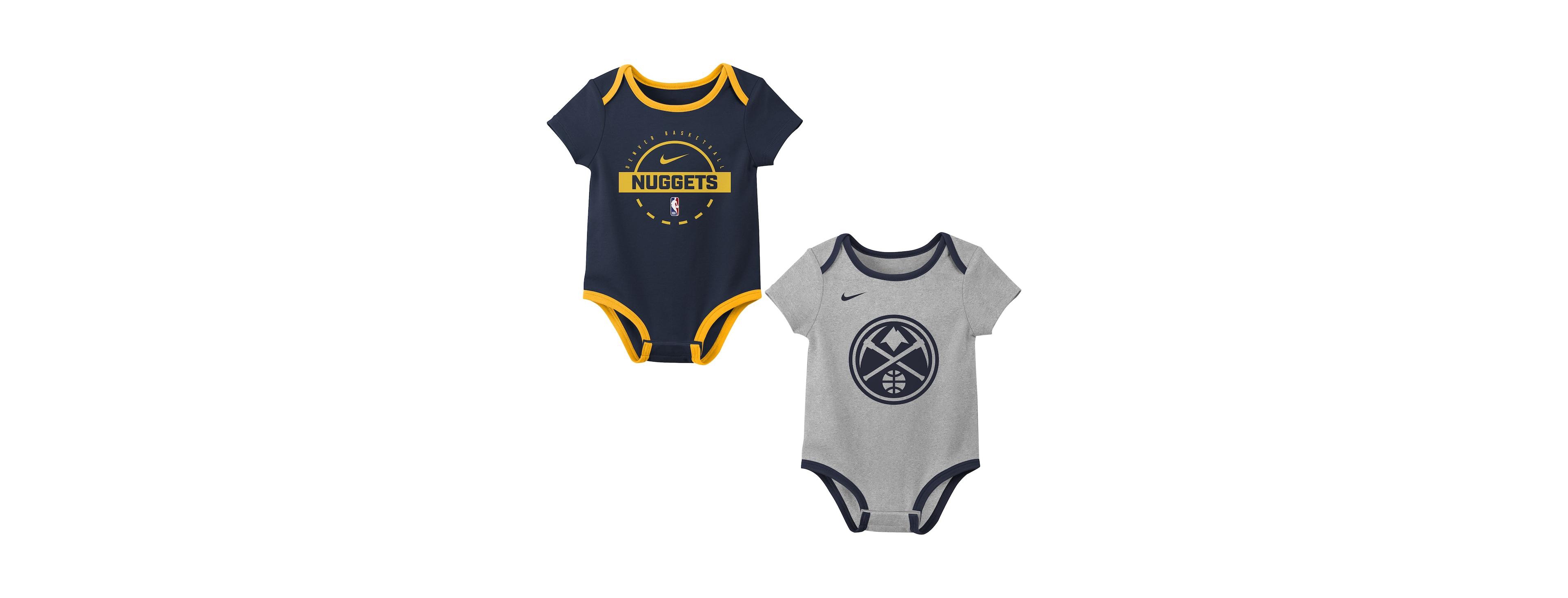 Nike Baby Boys and Girls 2-Piece Denver Nuggets Bodysuit Set