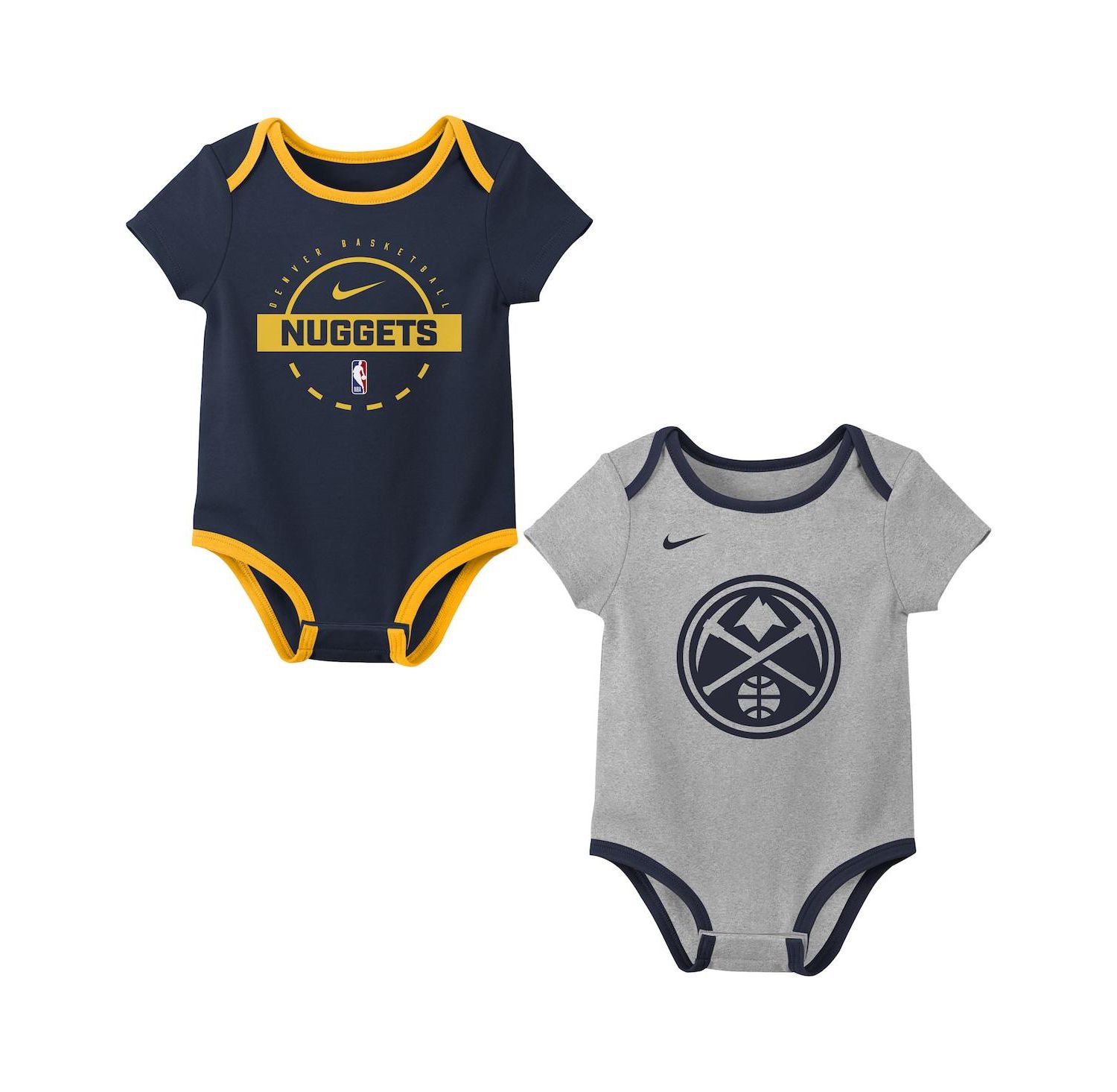 Baby Boys and Girls 2-Piece Denver Nuggets Bodysuit Set