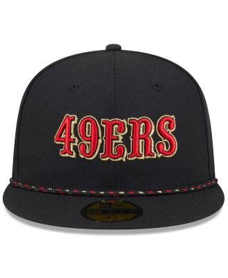 Men's Black San Francisco 49ers 2025 Rivalries Collection Sideline Rope 59FIFTY Fitted Hat