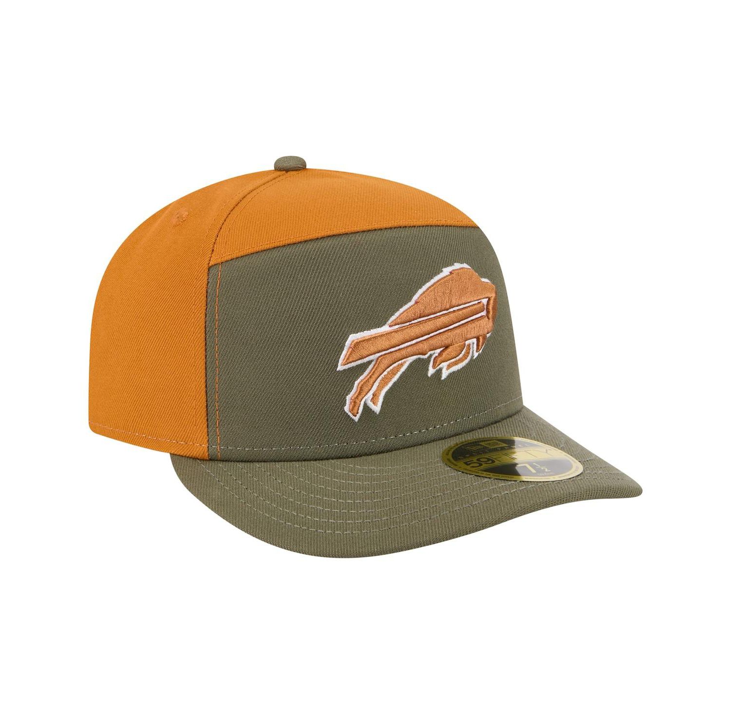 Men's Olive/Brown Buffalo Bills Two-Tone Color Pack Split Panel 59FIFTY Fitted Hat