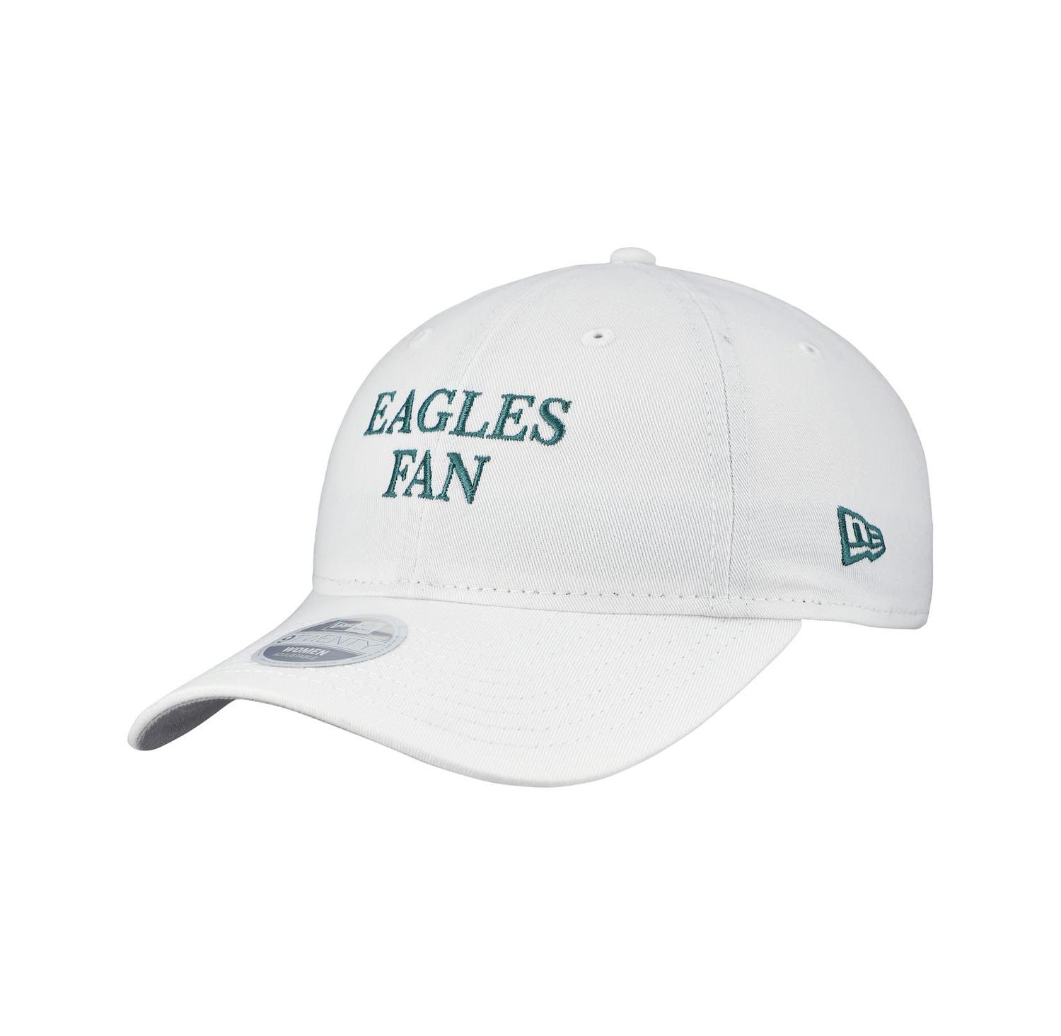 Women's White Philadelphia Eagles Team Fan 9TWENTY Adjustable Hat