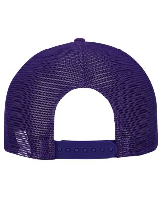 Men's Gray/Purple Minnesota Vikings Cork Split Panel 9FIFTY Trucker Snapback Hat