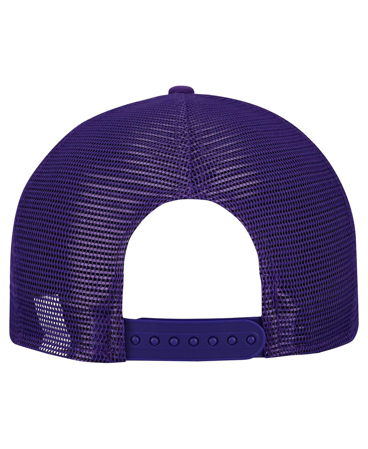 New Era Men's Gray/Purple Minnesota Vikings Cork Split Panel 9FIFTY Trucker Snapback Hat