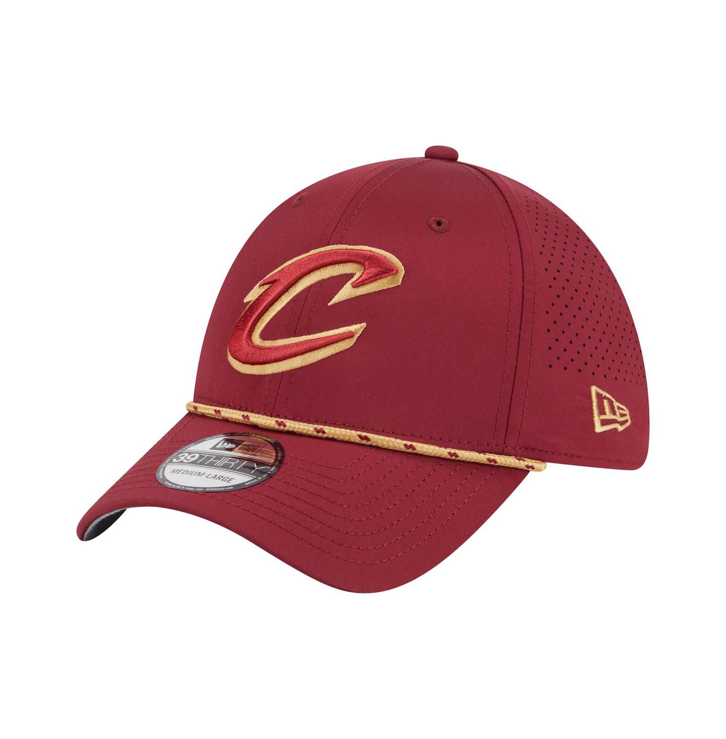 Мужская кепка New Era Wine Cleveland Cavaliers Featherweight Poly Rope Flex 39Thirty Hat — фото 1