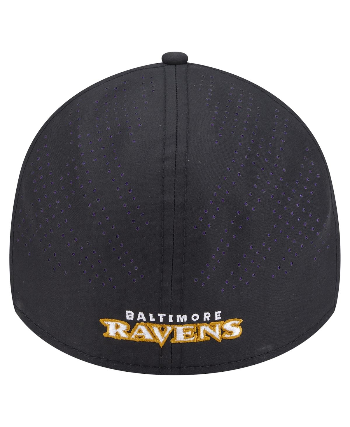 New Era Men's Black Baltimore Ravens Night 39THIRTY Flex Hat