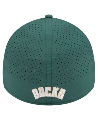 Men's Hunter Green Milwaukee Bucks Featherweight Poly Rope Flex 39Thirty Hat
