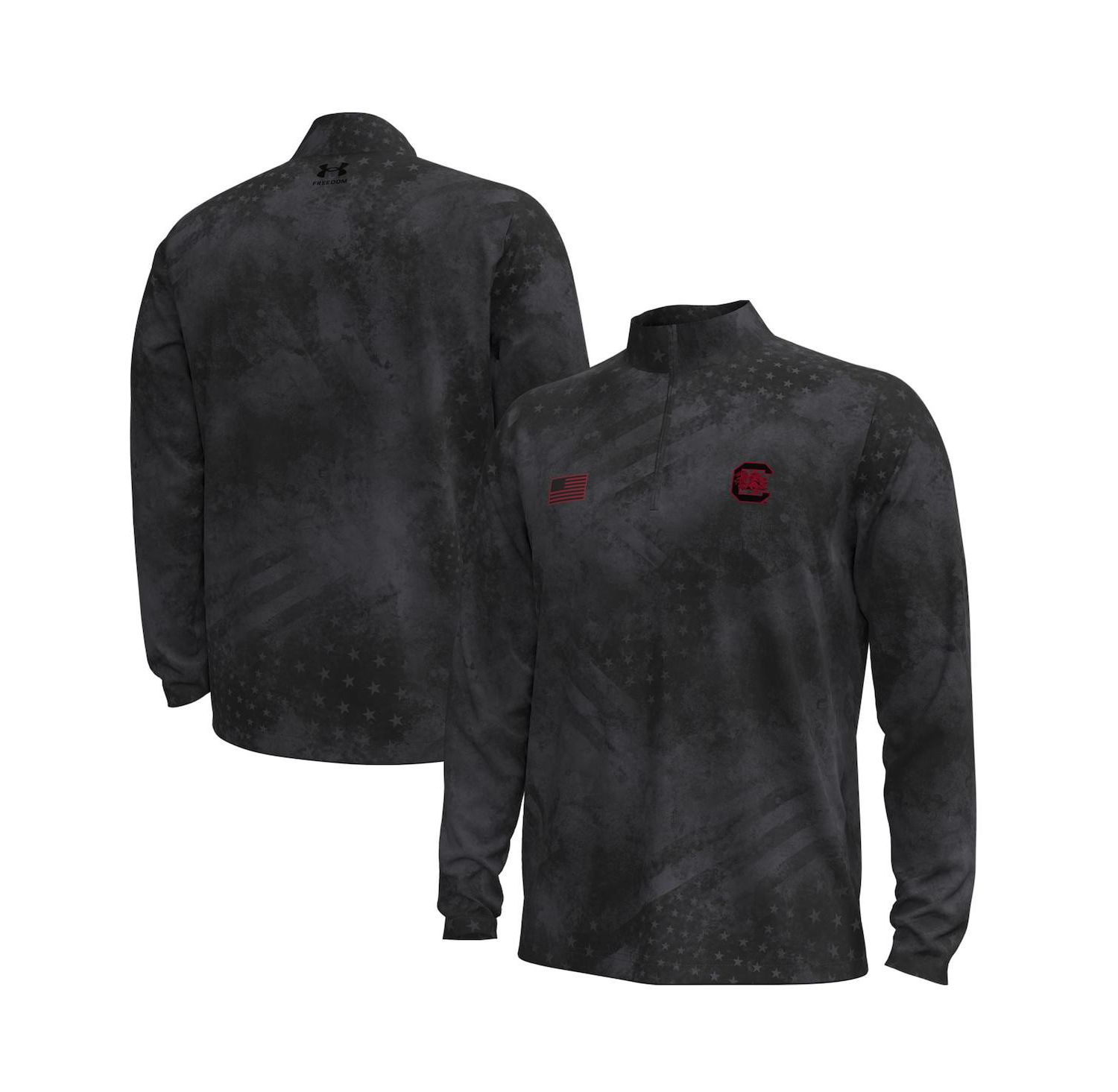 Men's Black South Carolina Gamecocks Freedom Collection ArmorFuse Half-Zip Sweatshirt