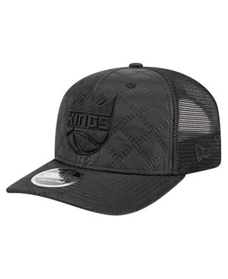 New Era - Men's Black Sacramento Kings Quilted 9SEVENTY Trucker Adjustable Hat
