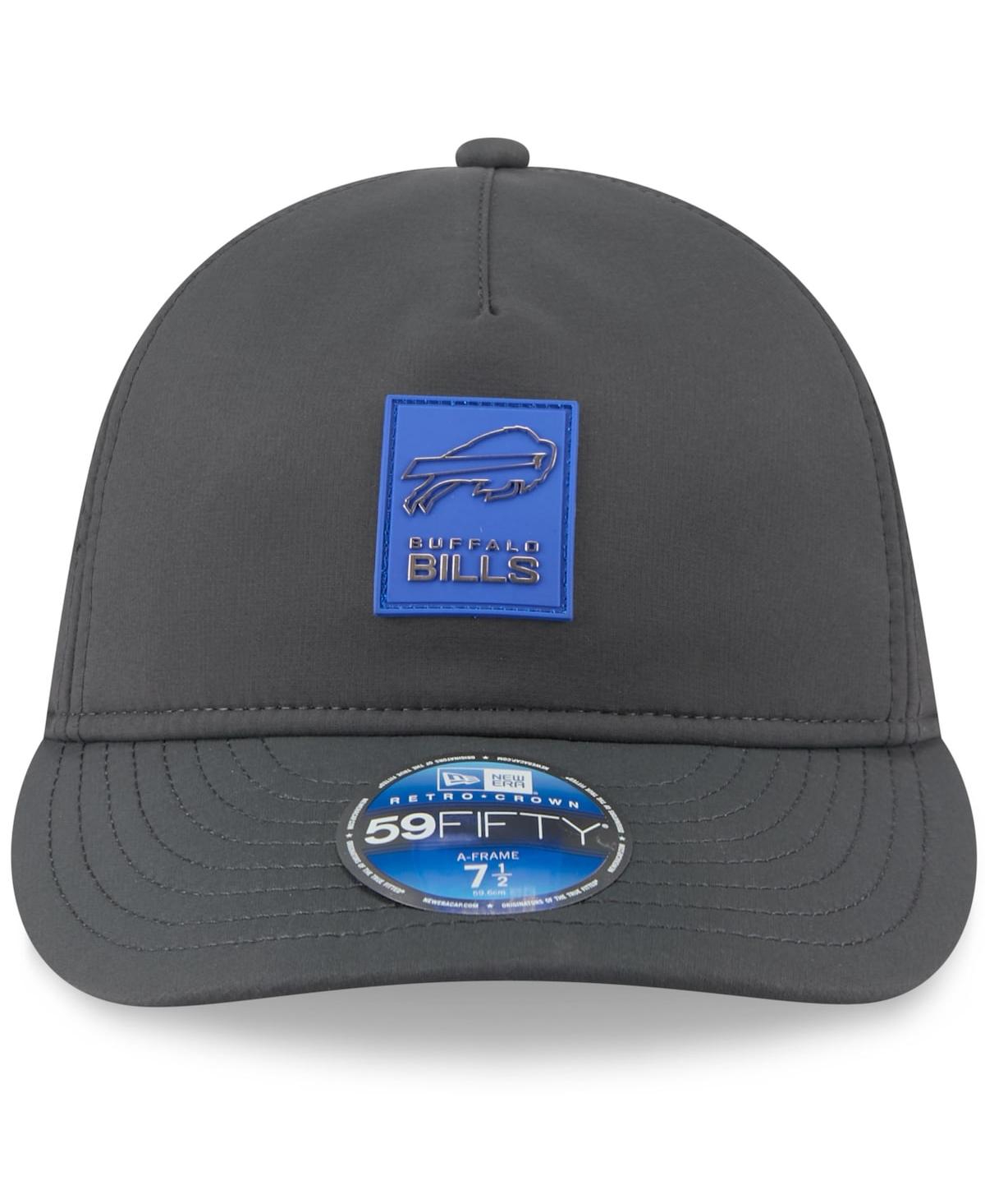 New Era Men's Charcoal Buffalo Bills 2025 Sideline Cold Weather Retro Crown 59FIFTY Fitted Hat