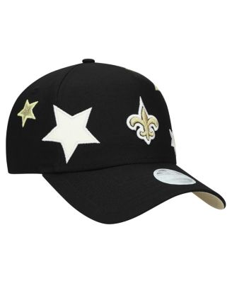 Women's Black New Orleans Saints Stardom A-Frame 9FORTY Adjustable Hat