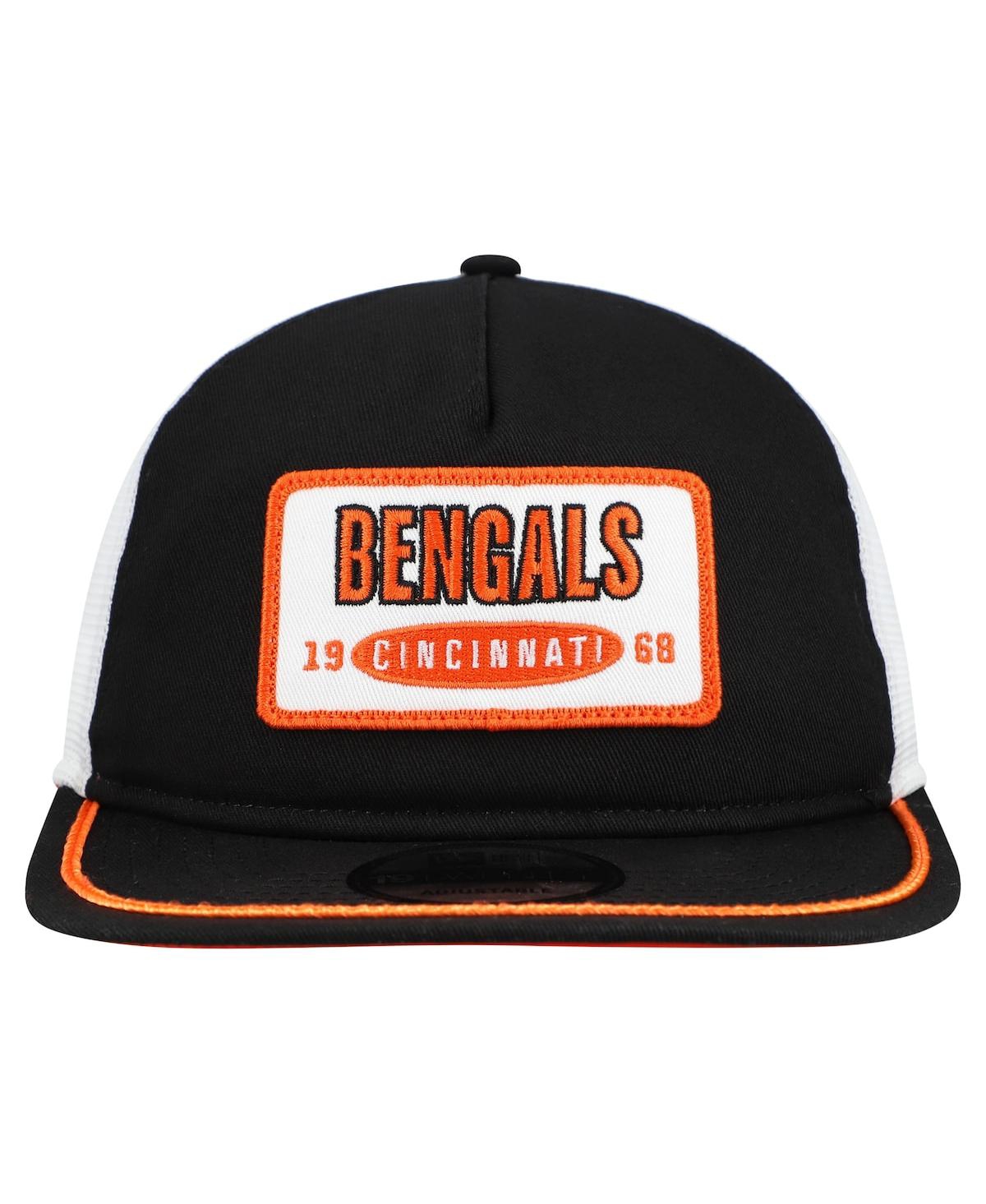 New Era Men's Black/White Cincinnati Bengals Patch 19TWENTY Adjustable Hat