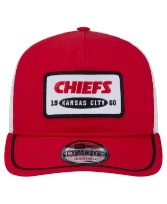 Men's Red/White Kansas City Chiefs Patch 19TWENTY Adjustable Hat