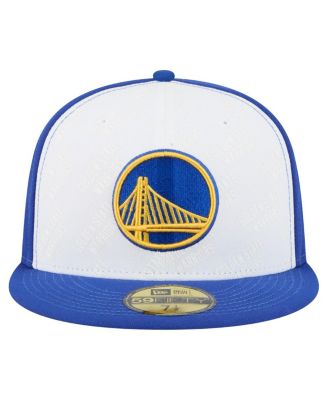 Men's White/Royal Golden State Warriors Repeat 59Fifty Fitted Hat