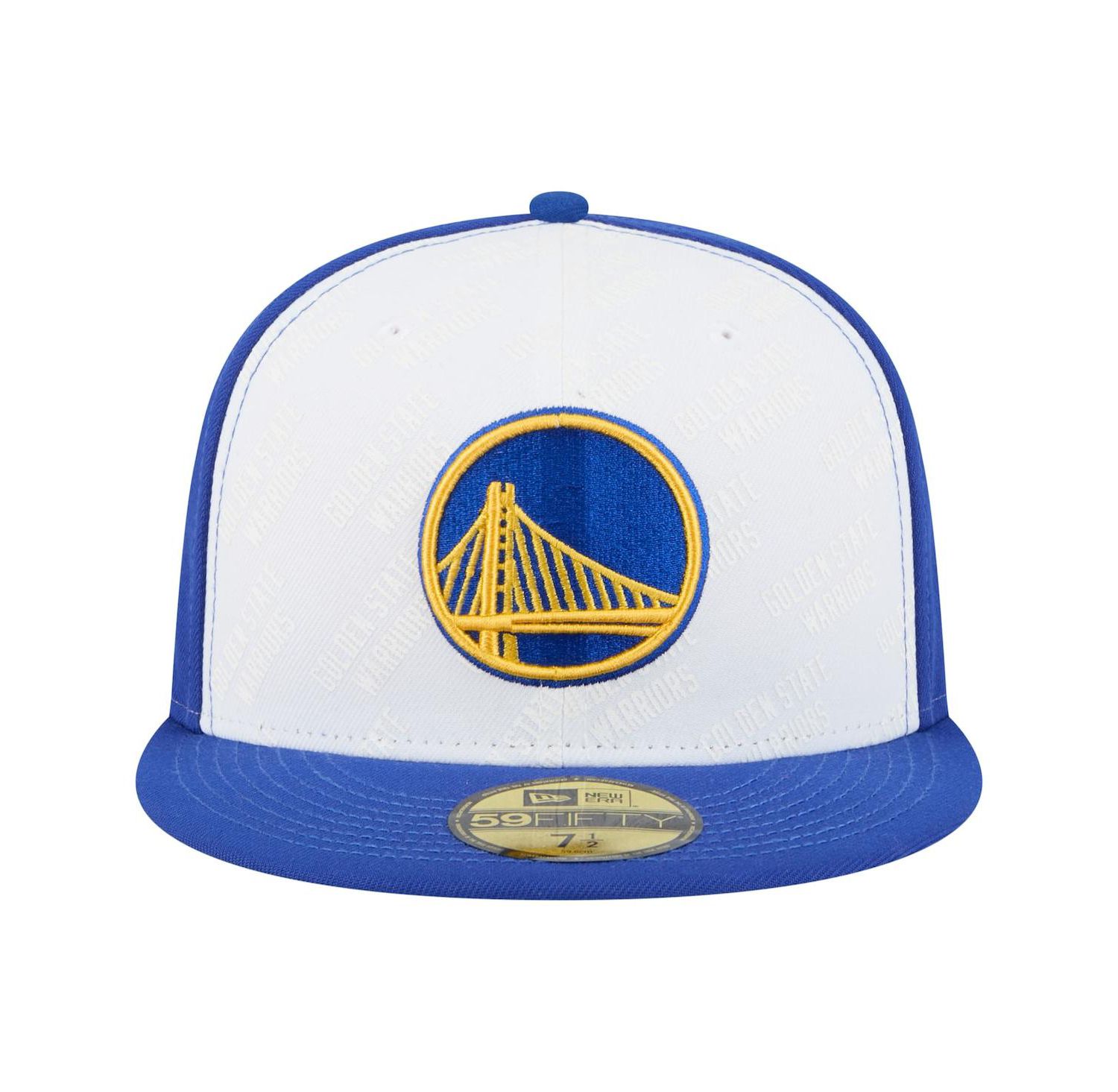 Men's White/Royal Golden State Warriors Repeat 59Fifty Fitted Hat