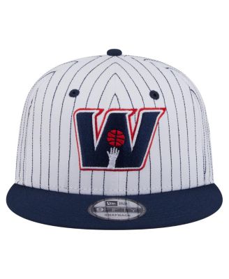 Men's White Washington Wizards Deceptor Pinstripe 9FIFTY Snapback Hat