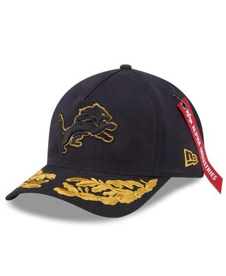 New Era - Men's Industries Black Detroit Lions A-Frame 9FORTY Adjustable Hat
