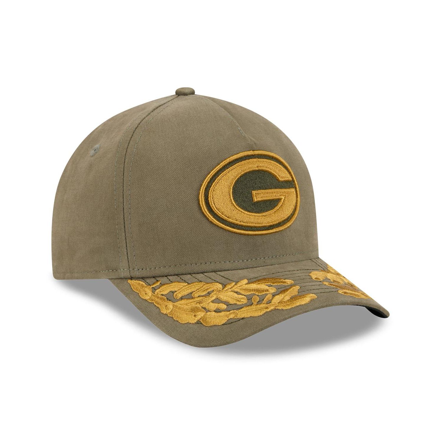 x Alpha Men's Industries Olive Green Bay Packers A-Frame 9FORTY Adjustable Hat