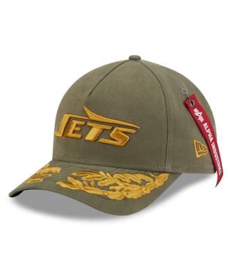 New Era - Men's Industries Olive New York Jets A-Frame 9FORTY Adjustable Hat