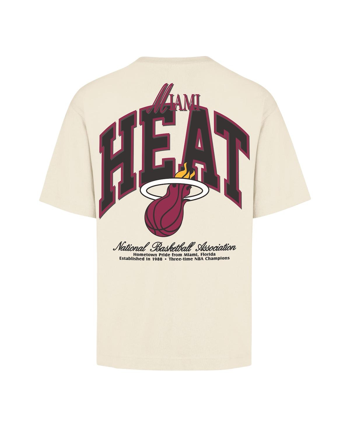 47 Brand Men's And Women's Cream Miami Heat Crossover Collection Foundation Pocket T-shirt In Neutral