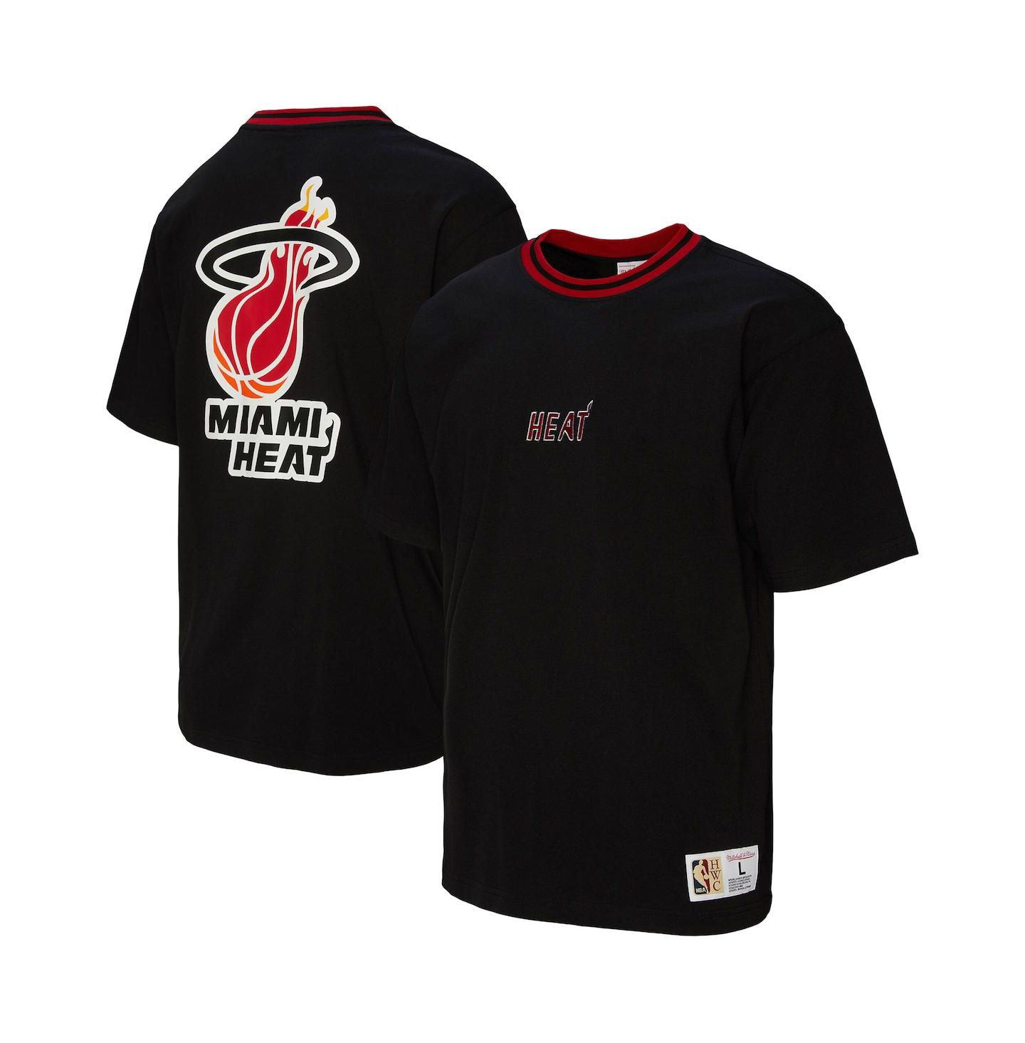 Футболка Mitchell & Ness Black Miami Heat Playmaker Vintage Logo — фото 1