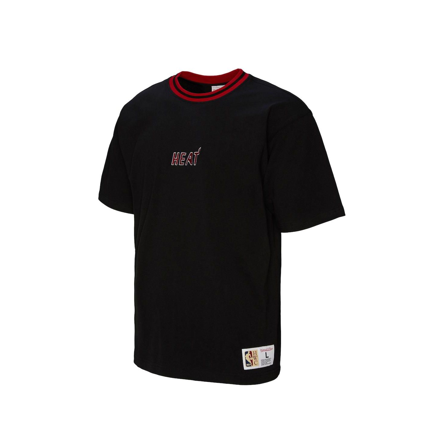 Футболка Mitchell & Ness Black Miami Heat Playmaker Vintage Logo — фото 4