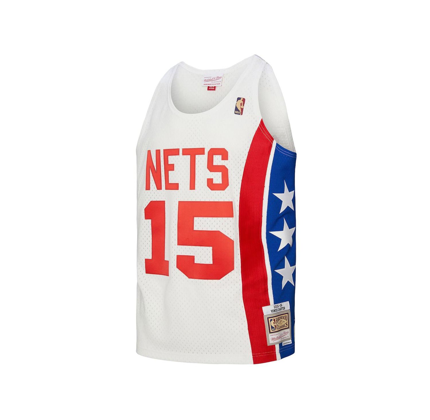 Men's Vince Carter White New Jersey Nets 2005/06 Hardwood Classics Swingman Jersey