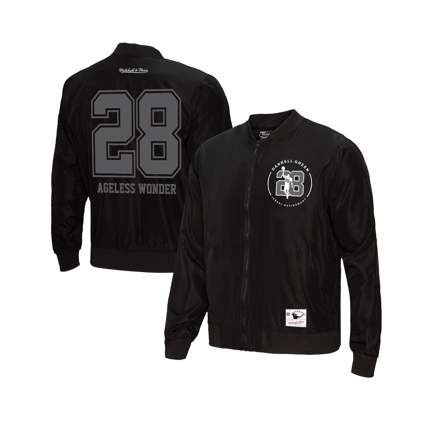 Men's Darrell Green Black Washington Commanders Wonder Full-Zip Jacket