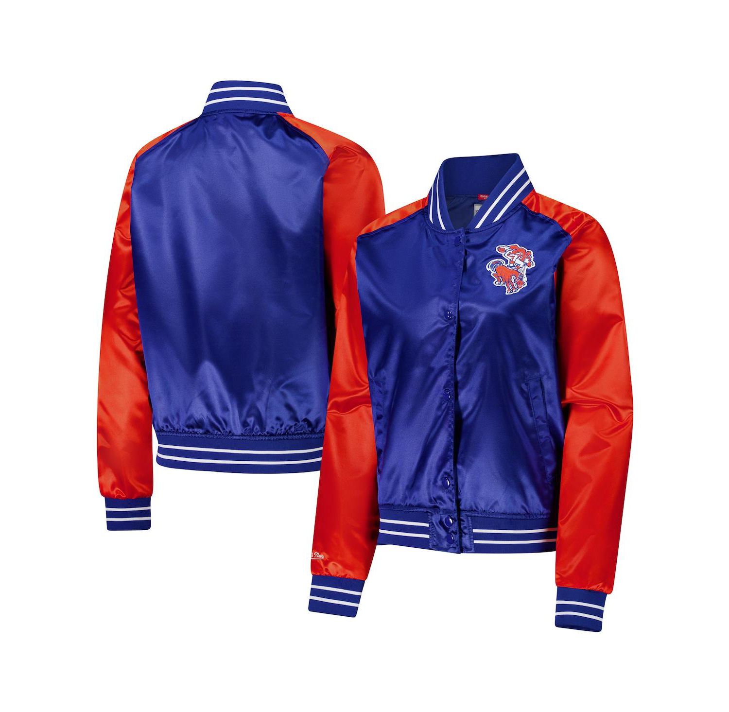Women's Royal Denver Broncos Team 2.0 Satin Raglan Full-Snap Jacket