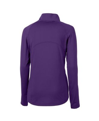 Women's Purple LSU Tigers Adapt Eco Knit Stretch Half-Zip Pullover Sweatshirt