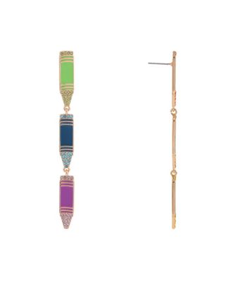 Multi Color Crayon Earrings