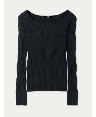 Juniors' Ribbed Cotton Silk Cashmere Blend Sweater