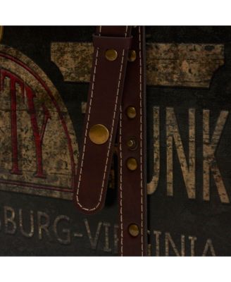 Large Decorative Trunk, Vintage Decoupage, Green and Black