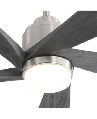 52-inch Modern Stylish Sand Nickel 5-Blade Ceiling Fan with Remote Control and Light Source